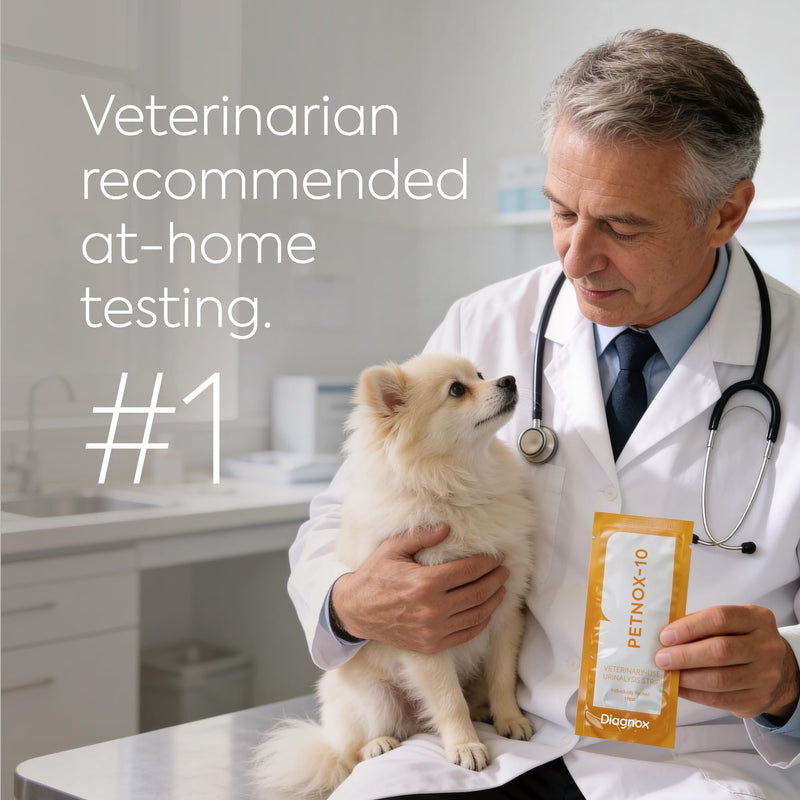 DIAGNOX HEALTH PETNOX 10-Parameter Cat & Dog Urine Test Strips - 30 x Individually Packed & Veterinary Grade Tests - Cat & Dog UTI Test Kit - Pet Test Strips for Urinalysis - BeesActive Australia