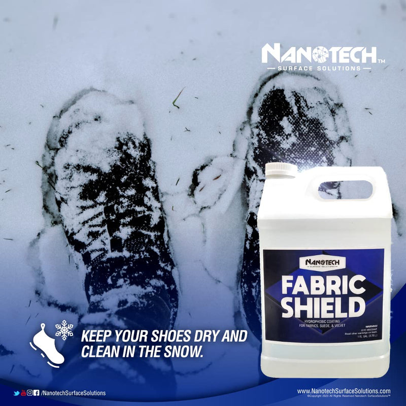 Nanotech Surface Solutions Fabric-Shield Sio2 Ceramic Liquid Repellent for Fabrics, Upholstery, Suede, Wool, Linen Prevents Stains from Wine, Coffee, Juice, Liquids Invisible Coating (16 Oz.) 16 Fl Oz (Pack of 1)