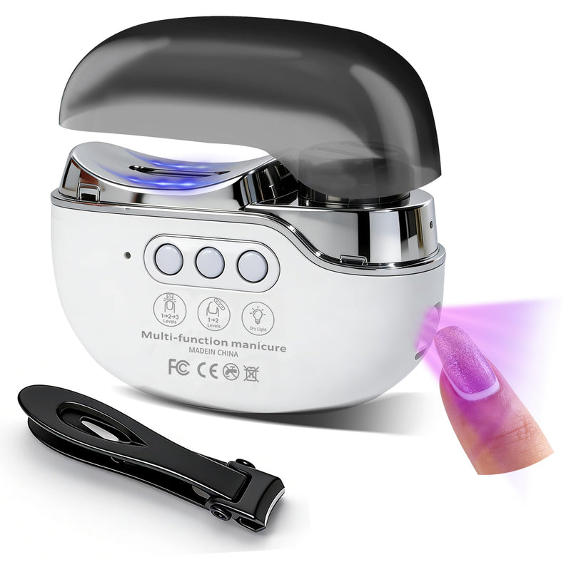 2026 New 3-in-1 Electric Nail Clipper & Grinder Kit with Collector & LED Light,3-Speed Rechargeable Trimmer, Polisher & Storage for Babies, Kids,Seniors and Adults - BeesActive Australia