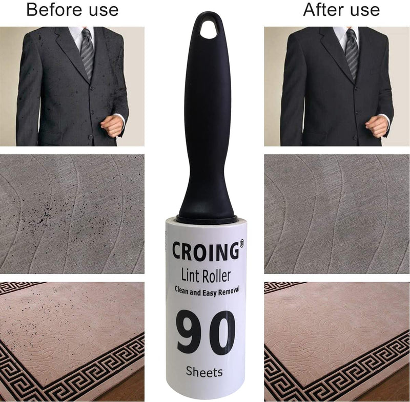 CROING 𝑭𝒖𝒔𝒔𝒆𝒍𝒓𝒐𝒍𝒍𝒆 (720 sheets) Extra sticky lint roller, lint roller animal hair Suitable for clothes, hair, cat hair, dog hair - BeesActive Australia