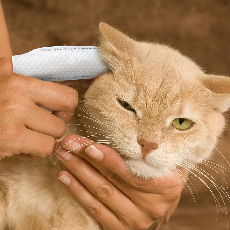 Paw Science Dog & Cat Ear Cleaner Wipes – Pet Finger Wipes for Cats & Dogs – Cleaning, Soothing, & Deodorizing Itchy Ears – Ear Relief Solution Wash (Unscented) Unscented