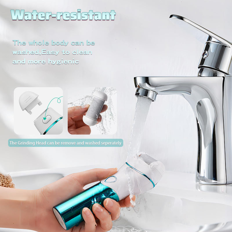 Electric Feet Callus Remover Foot File Electric Callus Remover Feet Portable Professional Pedi Feet Care for Dead Skin Callous Remover Tool 2 Speed Waterproof Pedicure Foot File Kit 5688Blue Blue - BeesActive Australia
