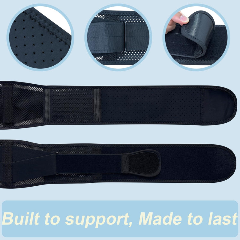 cybryeh Thin & Lightweight Back Brace for Lower Back Pain Relief – Slim, Breathable Back Support Brace for Sciatica, Herniated Disc – Adjustable Lumbar Support Belt for Men & Women, All Day Comfort M(Waist:32''-42'')