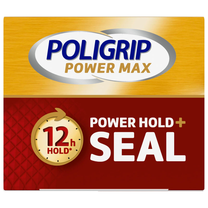 Poligrip Power Hold Plus Seal Denture Adhesive Cream, 2.2 oz (4 Pack)