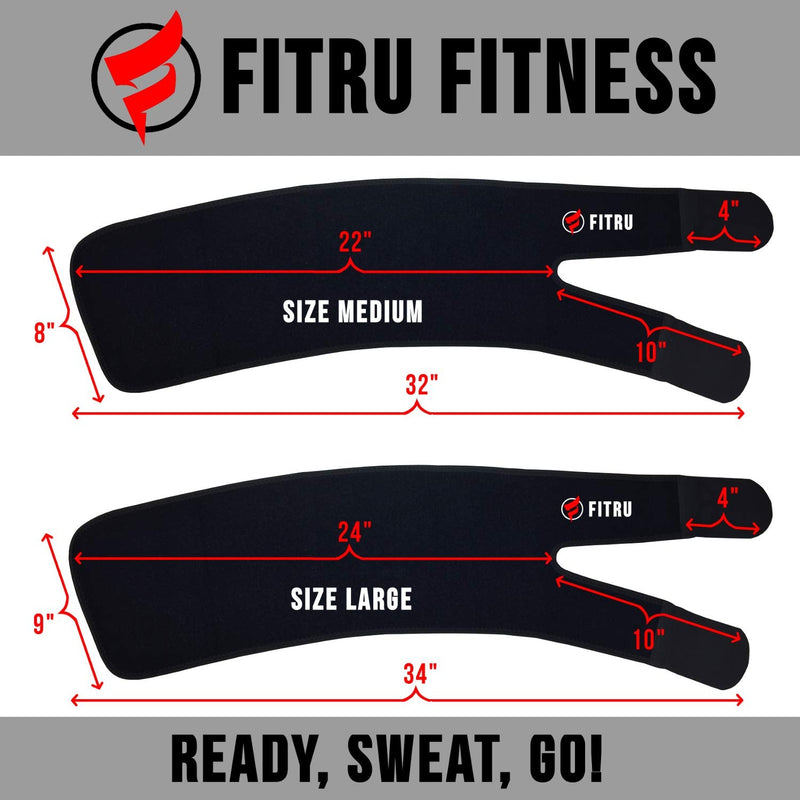 Fitru Premium Thigh Trimmers for Men & Women - Body Wrap Sauna Waist Trainer for Your Legs Pink XL: 35" X 9"