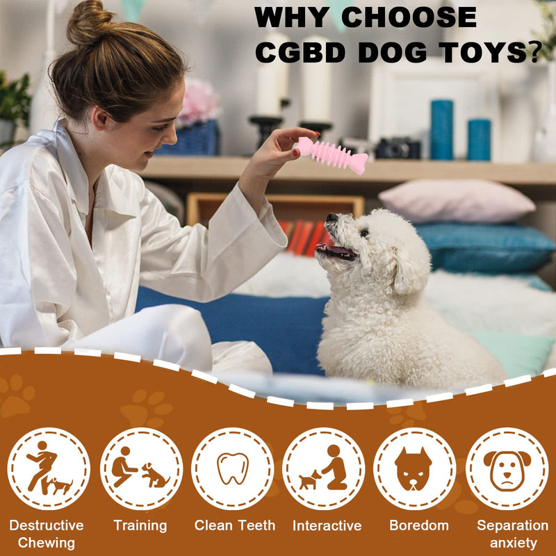 Puppy Toys, 6 Pack Dog Chew Toys for Puppy, Cute Pink Small Dog Toys, Teething Toys for Puppies, Soft Durable Interactive Chew Toy for Small Dogs - BeesActive Australia
