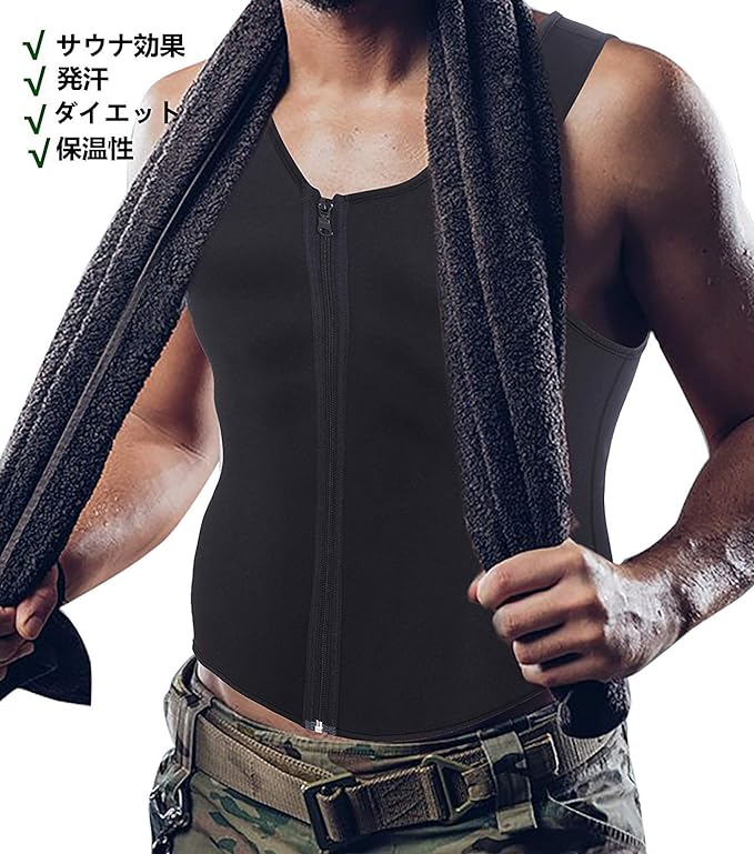 Sauna Suit Wear, Diet Suit, Exercise, Sauna Effect, Sweating, Heat Retention, Training Wear, Black, Men's Fashionable - BeesActive Australia