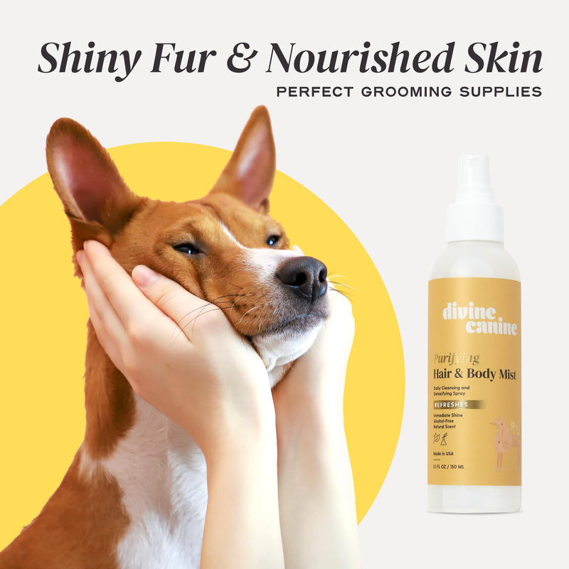 Cleansing Hair and Body Spray for Dogs - 5.1 Fl Oz of Dog Deodorizing Spray Long Lasting Formula - Everyday Body Spray with Aloe, Lemongrass Oil, and More - Made in The USA - BeesActive Australia