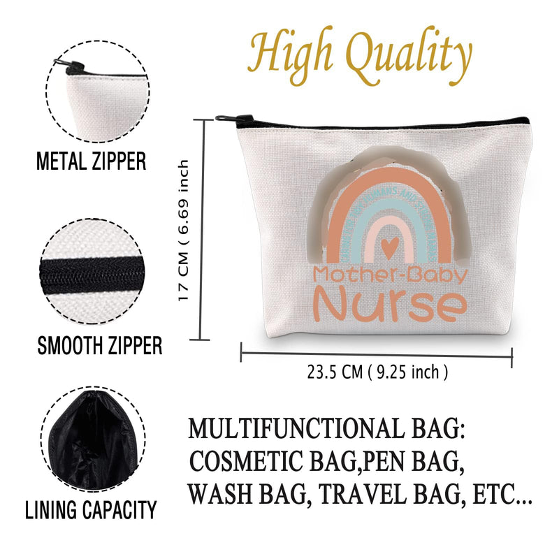 JXGZSO Mother Baby Nurse Rainbow Cosmetic Bag Caring For Tiny Humans and Strong Mamas Zipper Pouch (CARING Mother Baby Bag) CARING Mother Baby Bag - BeesActive Australia