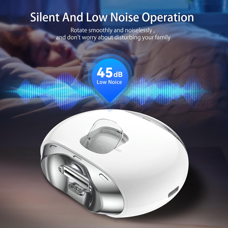 Electric Nail Clipper with LED Light & 3 Speeds, Fingernail Cutter and Polisher and Exfoliating 3 in 1 Nail Scraps Storage Rechargeable Safety Fingernail Trimmer for Baby Seniors and Adult White With Clear