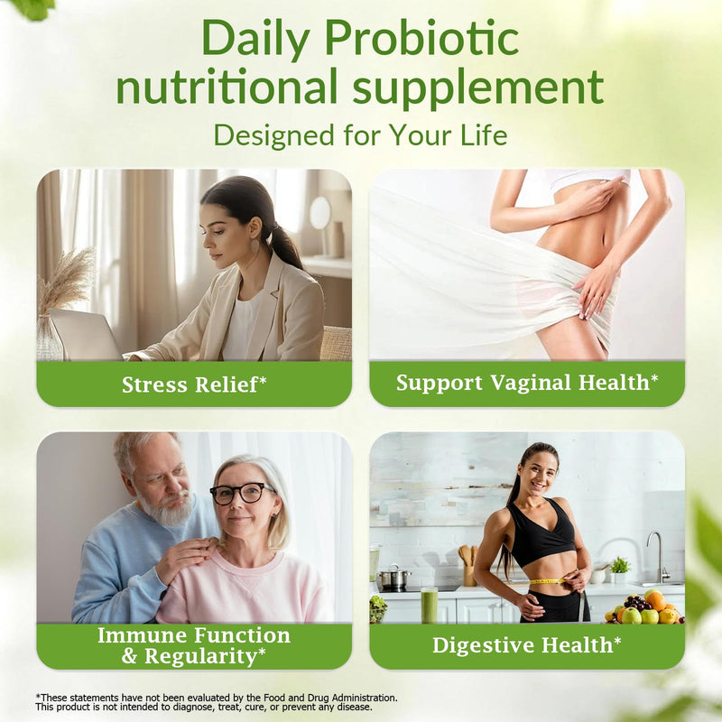 5-in-1 Probiotic Prebiotic & Postbiotic for Women Men, Akkermansia Probiotic w/Digestive Enzymes, Tributyrin, Prebiotic Sunfiber, Mood Herbal, Daily Oral Probiotic Immune Gut Health Gas & Digestive