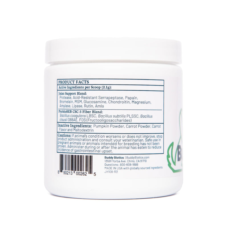 Joint + Hip Support Powder for Dogs – Glucosamine, Chondroitin & MSM with Systemic Enzymes, Supports Mobility, Flexibility & Tissue Health, Easy Sprinkle-On Formula