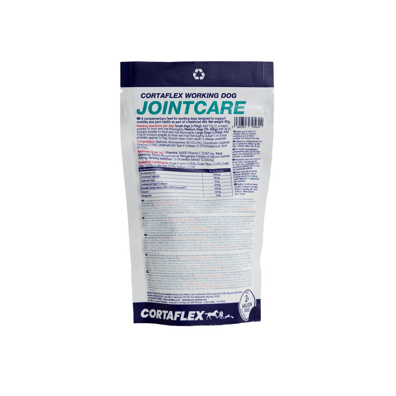 Cortaflex Working Dog Supplement Powder (90g). Joint Supplement for Working Dogs. Suitable for All Ages & Breeds. Contains Glucosamine, Chondroitin & Hyaluronic Acid For Joint Structure & Lubrication