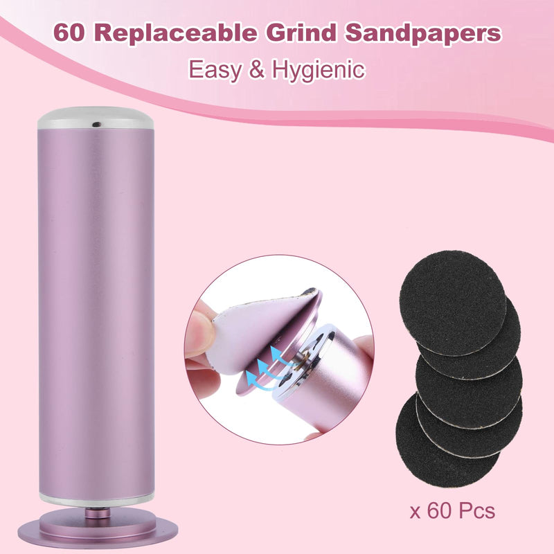 Electric Foot Callus Remover – Foot Callus Remover for Feet with 60 Sandpaper Discs, Adjustable Speed Pedicure Tools for Dead Skin, Professional Electric Feet Callus Remover for Home Use - BeesActive Australia