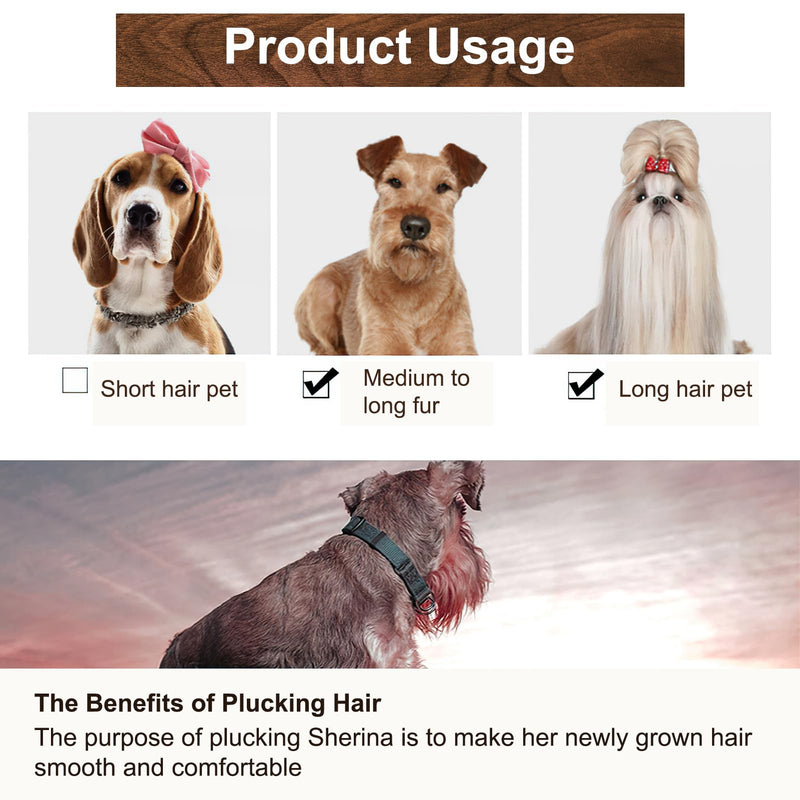 Trimming knife for dogs, 2-piece set of pet trimmers, stainless steel trimmer set, dog fur care, pet products, hair scraper comb, suitable for cats, dogs - BeesActive Australia