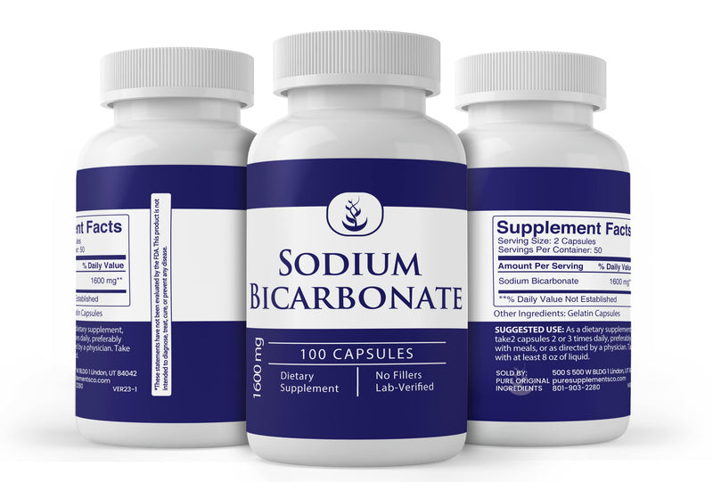 Pure Original Ingredients Sodium Bicarbonate (100 Capsules) Always Pure 100 Count (Pack of 1) - BeesActive Australia