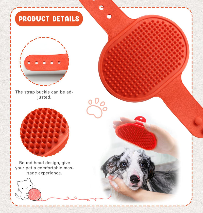 Crafterlife Rabbit Grooming Kit with Pet Loss Slicker Brush Nail Clippers Pet Massage Bath Glove Flea Comb for Rabbits Puppies Kittens Guinea Pigs Ferrets Small Animals (Red, Pink) - BeesActive Australia