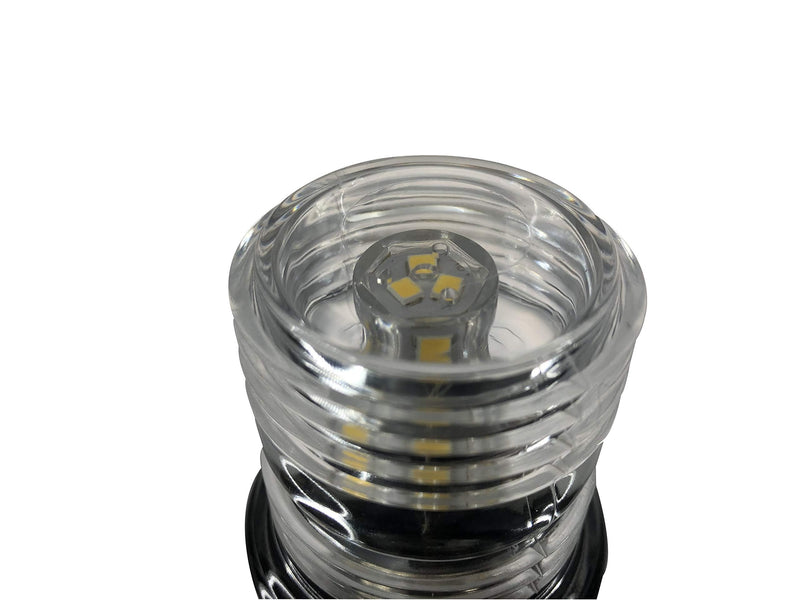 Pactrade Marine 12V Marine Boat Yacht Pontoon Navigation Anchor Light 360 Degrees All Around Nature White LED Splashproof Black Housing USCG Certified Approved (Plug-in Base (H=25")) Plug-In Base (H=25")