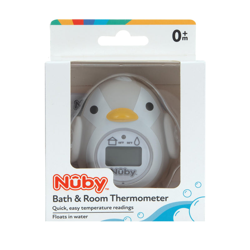 Nuby Bath and Room Digital Thermometer - Baby Thermometer for Safe and Cozy Bath and Room Temperatures - Penguin - BeesActive Australia