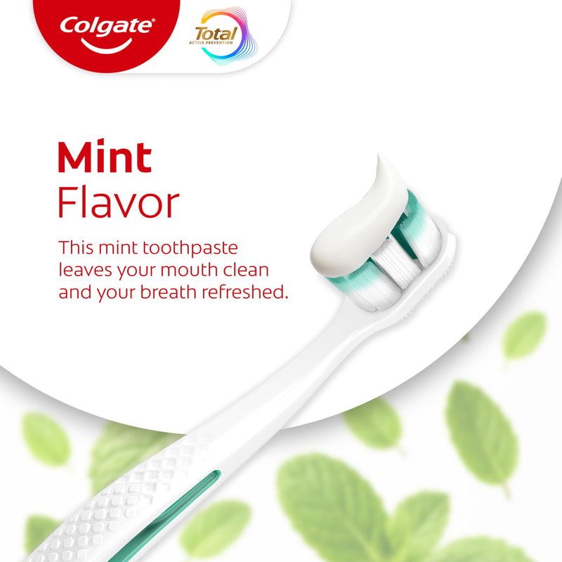 Colgate Total Fluoride Toothpaste, Clean Mint, 4 Pack, 5.1 oz 5.1 Ounce (Pack of 4)