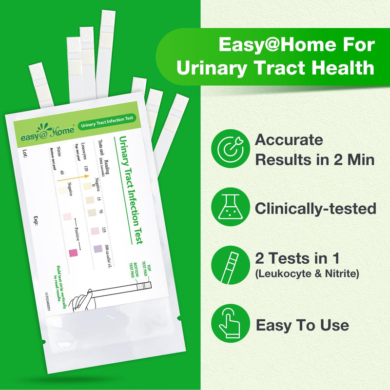 Easy@Home UTI Test Strips Monitor Urinary Tract Bladder Infections, 15 Pack Quick Urine Test Kit Reliable Urinalysis Results, OTC Use (UTI-15P) - BeesActive Australia
