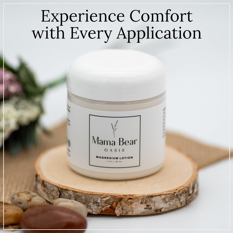 Mama Bear Oasis Lotion - Magnesium Cream - Lavender Magnesium Lotion for Foot, Hands, Legs, Toes Includes Arnica, Vitamin B6, Aloe Vera, MSM (Pack of 1) 1-Pack