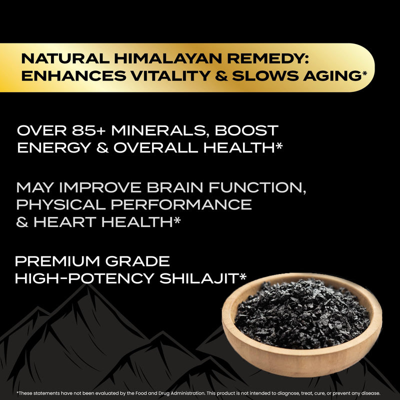 Pure Himalayan Organic Shilajit Gummies for Men & Women, Sugar-Free Shilajit Supplement, 85+ Trace Minerals & Fulvic Acid - Improve Congitive & Mood, Immunity and Energy, 60 Gummies - BeesActive Australia