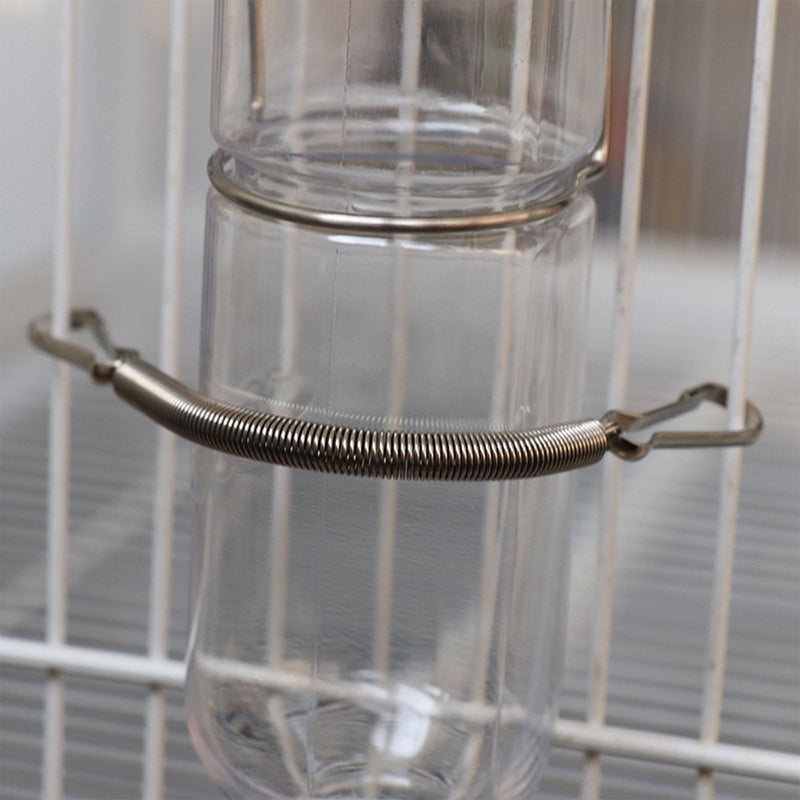 3.1in Spring with Clips Metal Springs 2 Clips Cage Accessories for Small Animal Hamster Guinea Pigs Water Dispenser Water Bottle Clip On Holder - BeesActive Australia