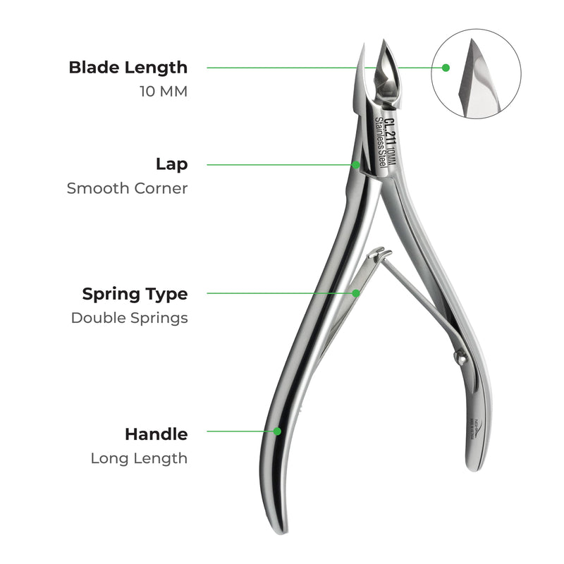 NGHIA Professional Cuticle Nipper CL-211 | Stainless Steel (7MM) | Salon Quality & Surgical Grade | Precision Cuticle Trimmer 7MM - BeesActive Australia