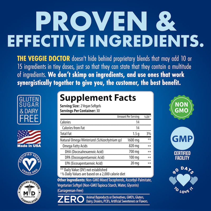 Vegan Prenatal Vitamins with DHA (60 Count) Omega-3 - Qwell Better Than Fish Oil, Brain Function - 820 Mg Algae DHA & EPA, Vegan Prenatal Vitamins with Vitamin E, Carrageenan-Free 60 Count (Pack of 1)