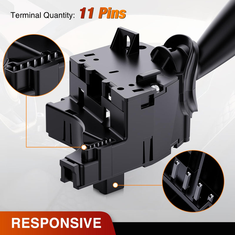 Nilight Turn Signal Switch Compatible with 2007-2018 Jeep Wrangler Compass Patriot 2008-2010 Grand Cherokee Liberty 2007-2014 Dodge Avenger Nitro 2007-2010 Chrysler PT Cruiser Sebring, 2 Year Warranty 2007-2017 Jeep Dodge &Chrysler