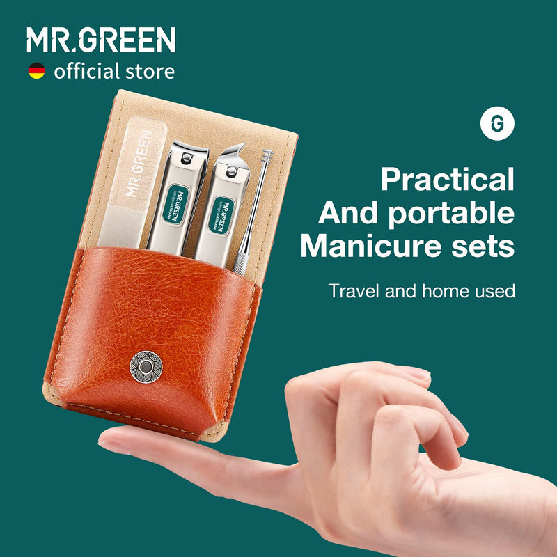 MR.GREEN Portable Manicure Sets Pedicure kits Stainless Steel Nail Clippers Tool Travel Grooming Case Nail Scissors Gift Box (Mr-6104) Mr-6104 - BeesActive Australia