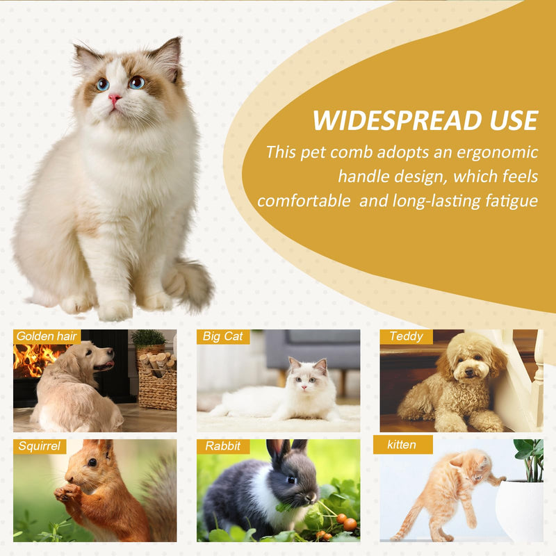 Wekuw Detangling Knife Cat, Pack of 2 Grooming Knife for Long-Haired Pets Pet Knotting Comb 3 in 1 Multifunctional Hair Removal Comb Grooming Knife Cat for Removing Tangles - BeesActive Australia