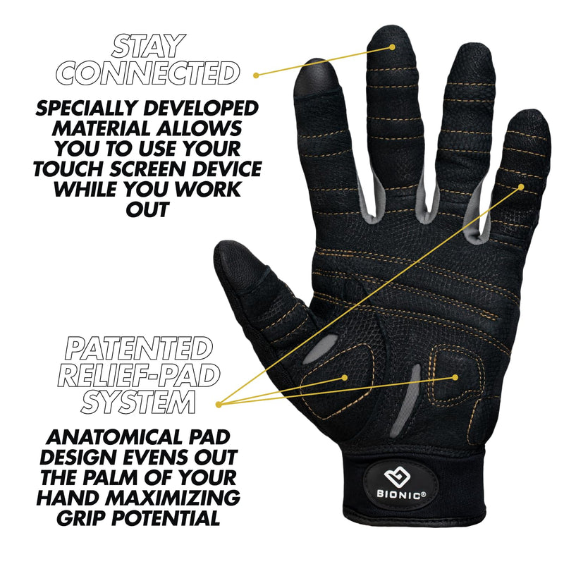 Bionic Women's Beastmode Full Finger Gym Workout Gloves Large - BeesActive Australia