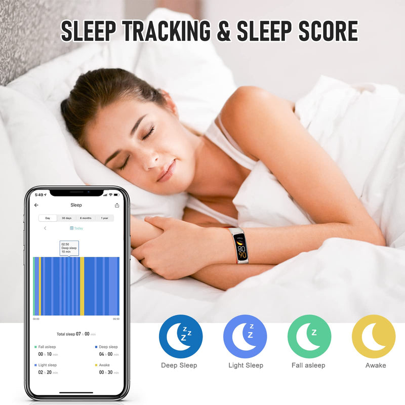 Fitness Tracker, Activity Trackers with 24/7 Heart Rate, Blood Oxygen Blood Pressure Sleep Monitor, Step Counter with 1.1" AMOLED Touch Color Screen, Calorie Pedometer Health Smart Watch for Women Men cream-coloured - BeesActive Australia