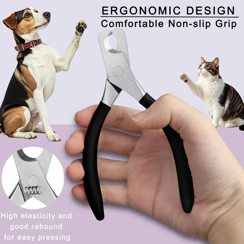 Dog Nail Clippers for Large Dogs Professional Pet Nail Clippers for Dogs Cats, Sharp Wide Opening Medium Small Dog Nail Trimmers with Comfort Non-Slip Handle and Nail File - BeesActive Australia