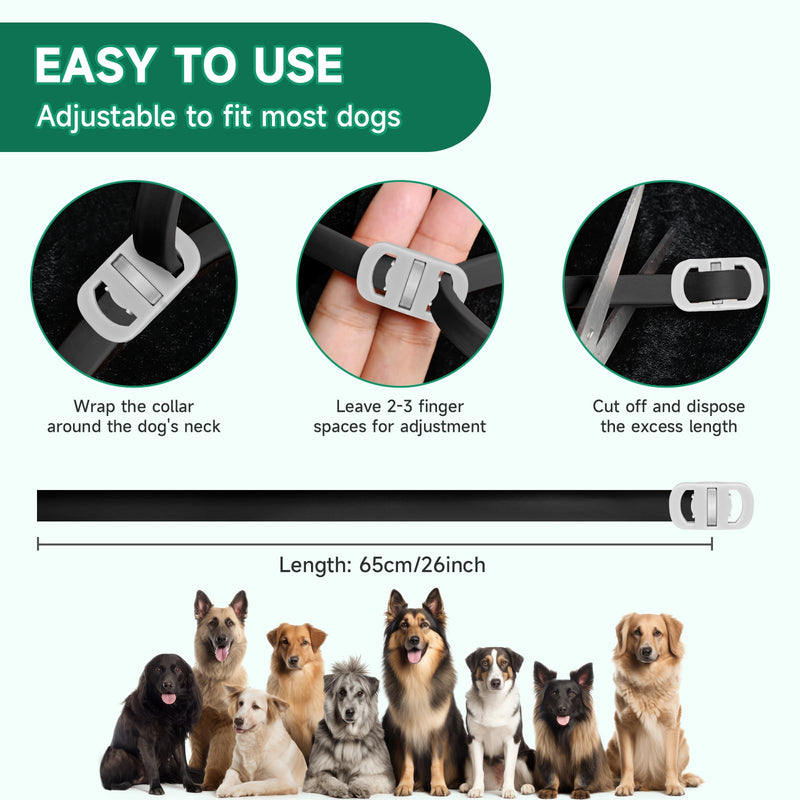 4 Pack Flea Collar for Dogs, Dog Flea Collar, Adjustable Flea and Tick Collar for Dogs, 8 Months Dog Flea and Tick Treatment, Waterproof Dog Flea and Tick Collar, Dog Flea and Tick Collar Black - BeesActive Australia