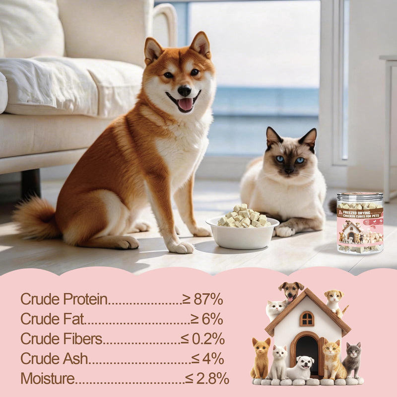 Freeze Dried Chicke Cat Trests Natural Cats Dental Chew Sticks for Teeth Cleaning, High Protein Grain Free Cat Training Food Healthy Snacks for Kittens (1) 3.53 Ounce (Pack of 1)
