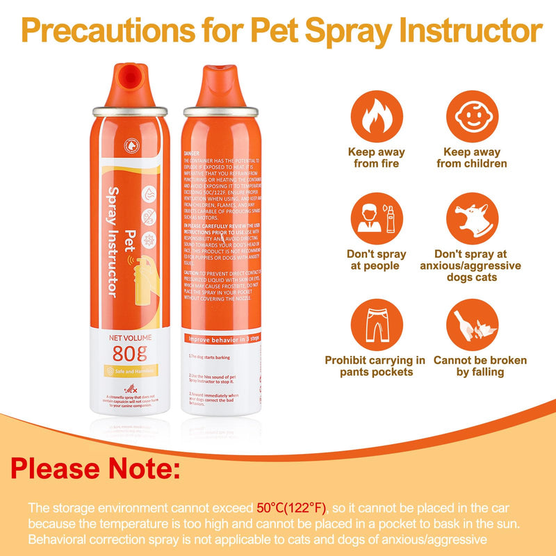 Spray Corrector for Dogs 80ml 1 Pack Spray Corrector Dog Trainer Stops Barking, Place Avoidance, Attacks,Safe, Humane and Effective, Dog Fights T300-Orange-1PK - BeesActive Australia