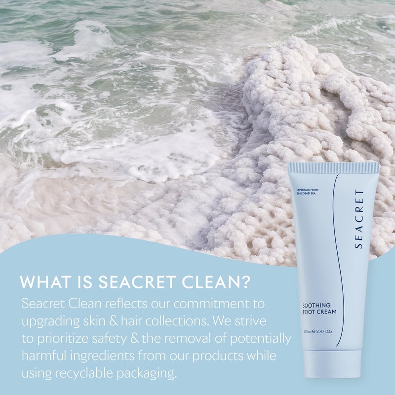 SEACRET Minerals Foot Cream, Enriched with Shea Butter, Tea Tree Oil and Dead Sea Minerals, 3.4 Fl Oz / 100 ml 3.4 Fl Oz (Pack of 1) - BeesActive Australia