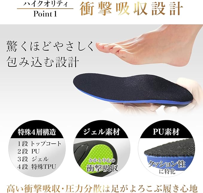 Rela Kino Insole, Shock Absorption, Arch Support, Arch Support, Footbed, Men's, Women's, - BeesActive Australia