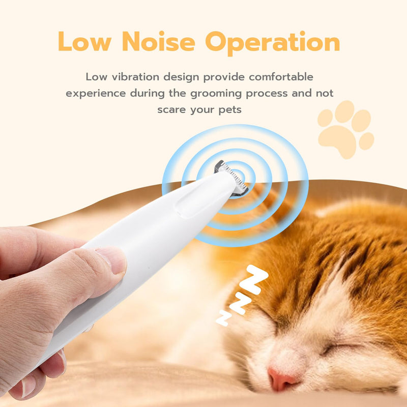 Tolesum Pet Hair Trimmer with LED Light, USB Rechargeable Paw Trimmer for Dogs, Paw Trim Pro, Quiet Waterproof Dog Paw Trimmer for Dogs, Cats, Paws, Ears, Face, Body, Paws - BeesActive Australia
