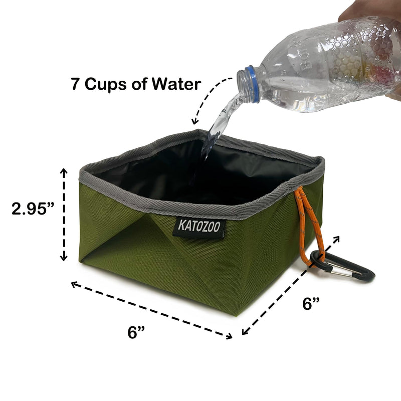 Travel Dog Bowls, 2 Pack 60oz Collapsible Dog Bowls for Food and Water Green+Grey - BeesActive Australia