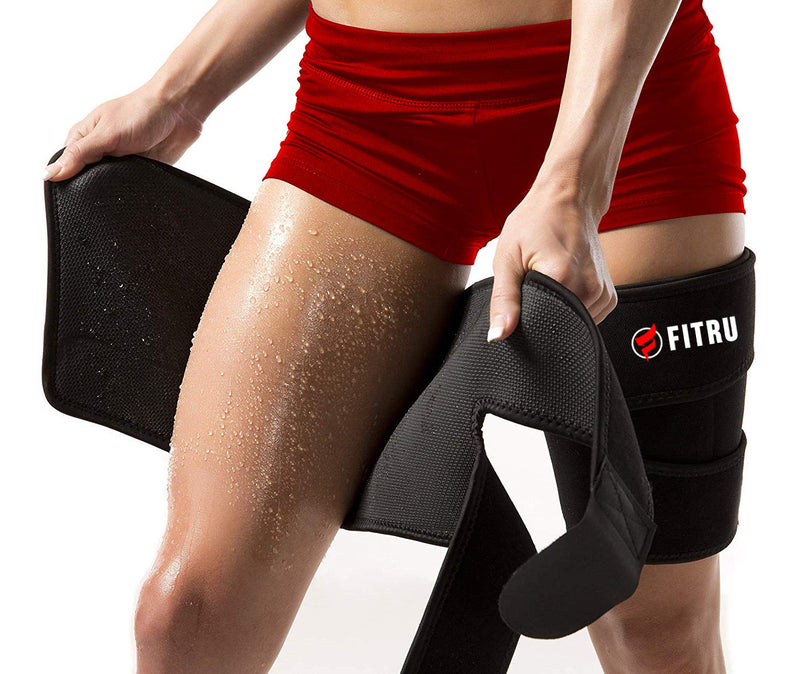 Fitru Premium Thigh Trimmers for Men & Women - Body Wrap Sauna Waist Trainer for Your Legs Pink XL: 35" X 9"