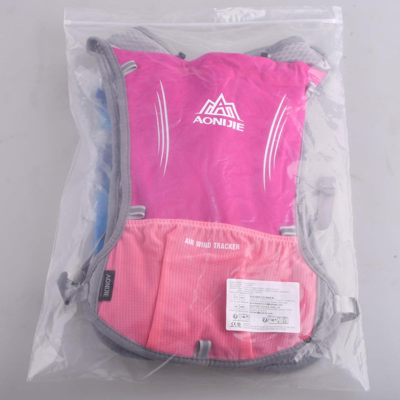 Azarxis Hydration Running Vest Backpack Pack 5L 5.5L for Women and Men Jogging Trail Race Marathon Cycling Hiking #1 Rose Red (5L) - with a Water Bladder (1.5L)
