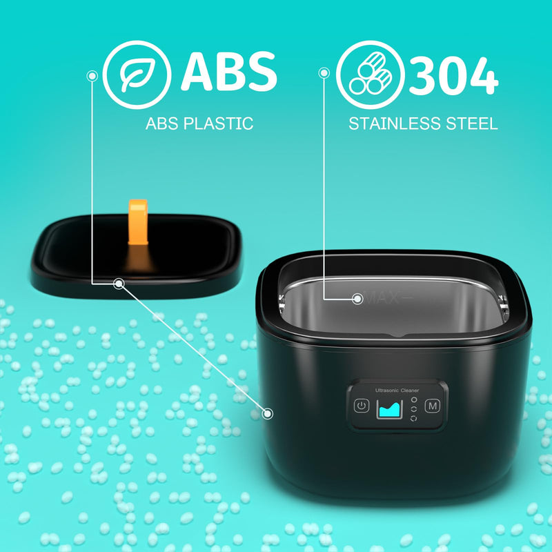 Ultrasonic Cleaner for Retainer, Dentures, Mouth Guard, Aligner, Whitening Trays, 255ML 43kHz Jewelry Cleaner Ultrasonic Machine, Portable Ultrasonic Retainer Cleaner for Home Travel, Ideal Gift - BeesActive Australia