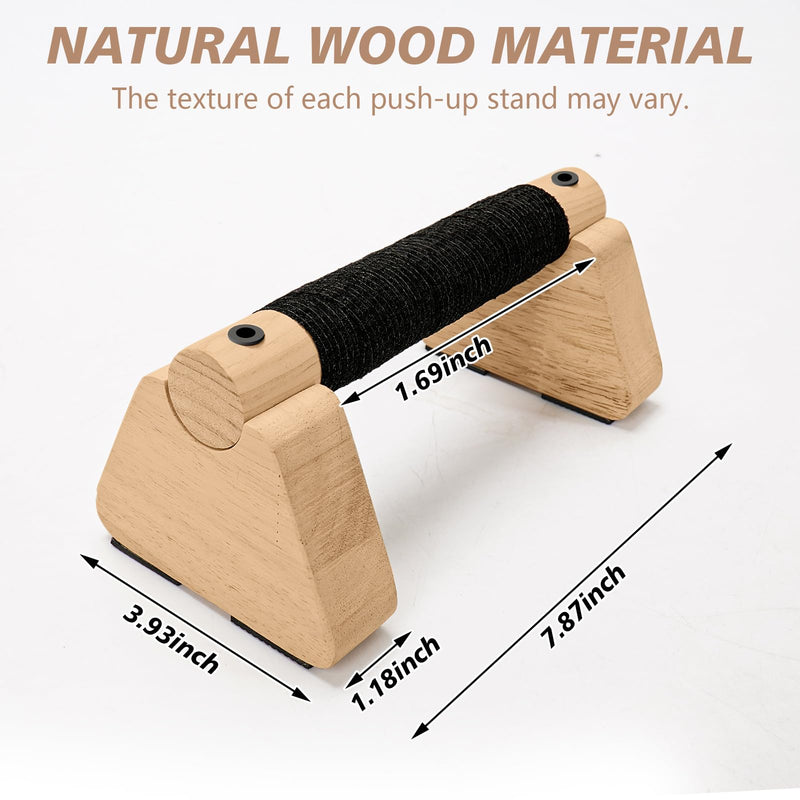 Parallettes Bars - Wooden Calisthenics Equipment for Handstand Training, Push Up Bars & Calisthenics Bar - Handstand Blocks and Pushup Handles for Men Wood 20cm - BeesActive Australia