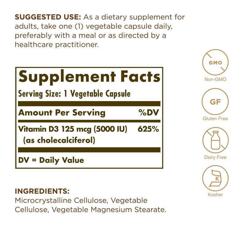 Vitamin D3 120 Count (Pack of 1)