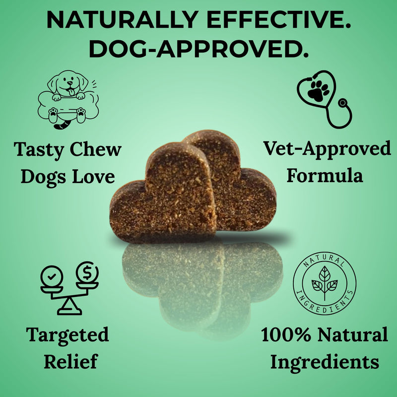 Nutri Fauna Calming Chews for Dogs – 150 Natural Soft Chews – Calming Dog Treats - Dog Anxiety Relief – Tasty Chicken Flavor – Relaxation for All Breeds – 300g