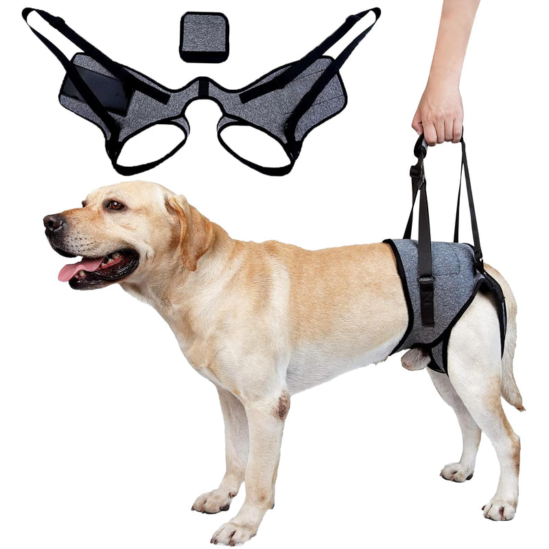 Dog Sling for Large Dogs Hind Leg Support Dog Lift Harness Adjustable Durable Rear Lift Support Harness for Weak Back Legs, Elderly, Injured, Senior, Arthritic, ACL Recovery Pet XL Grey